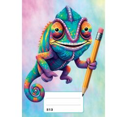 Sešit (513) A5 linkovaný, 10l, Chameleon