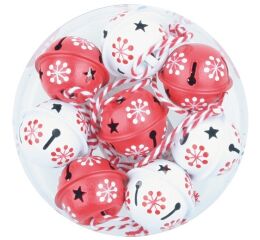 Rolničky s potiskem 3 cm, 8 ks, čer
