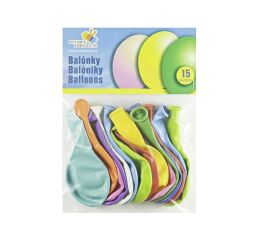 Balónek nafukovací - sada 15ks PASTELOVÉ 26cm