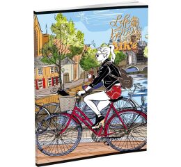 Záznamová kniha LUX A5 96 listů, linkovaná, mix 16 motivů