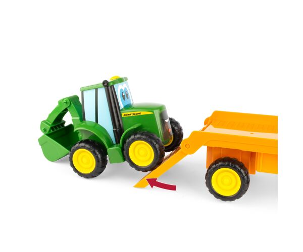 JD Kids John Deere - Traktor Johnny s tahačem 37 cm