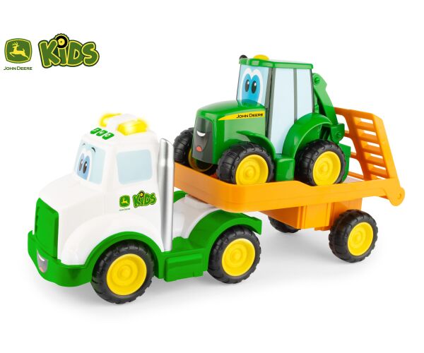 JD Kids John Deere - Traktor Johnny s tahačem 37 cm