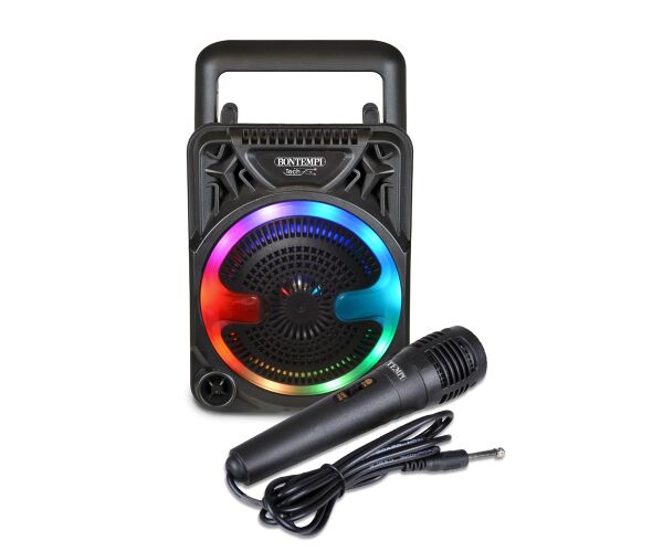 Bontempi Bezdrátový reproduktor s mikrofonem a RGB osvětlením 11,5x19x9 cm