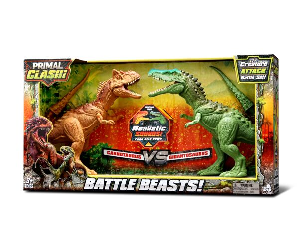 Primal Clash! Dino bitva set Carnotaurus VS Gigantosaurus 21 cm