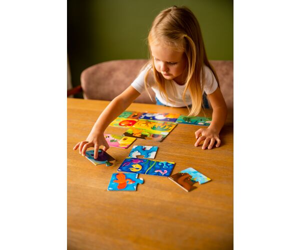Far Far Land Puzzle párovací domečky zvířat