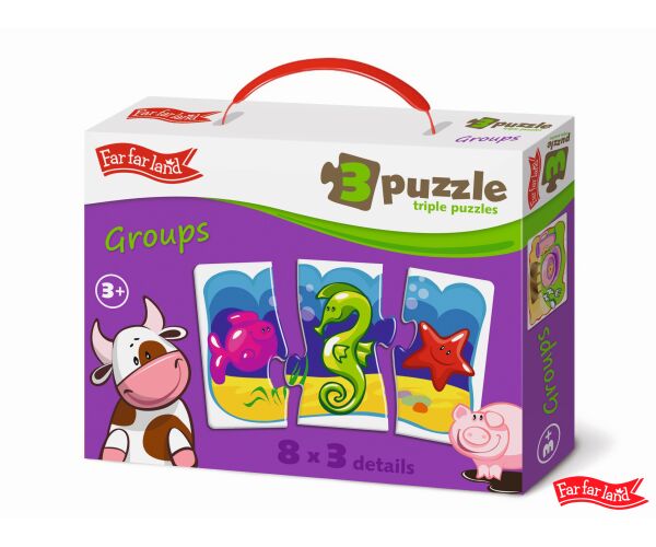 Far Far Land Puzzle trojice skupinky 8 obrázků