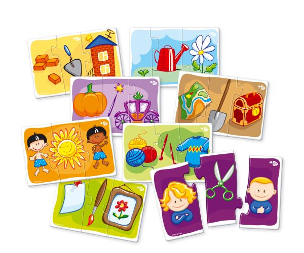 Far Far Land Puzzle činnosti trojice 8 obrázků