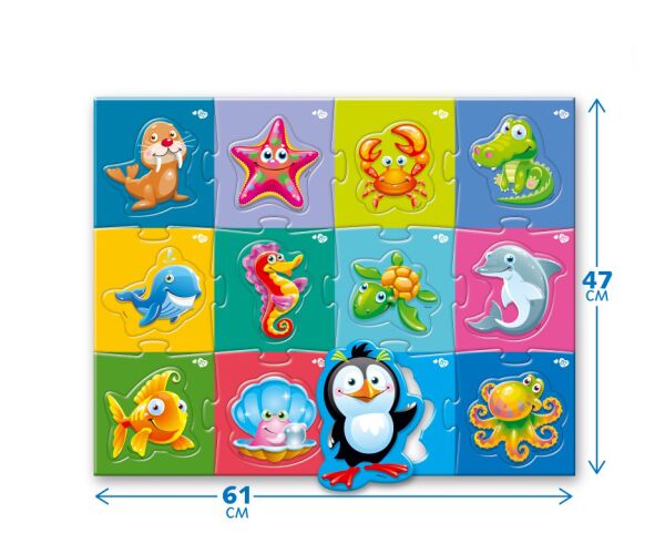 Far Far Land Maxi Puzzle mořská zvířátka 24 dílků 61x47 cm