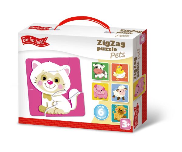 Far Far Land Puzzle ZigZag mazlíčci 6 obrázků