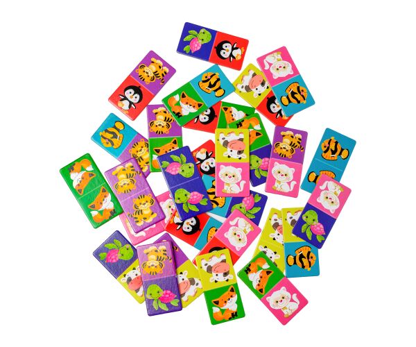 Far Far Land Domino s obrázky zvířátka 28 karet