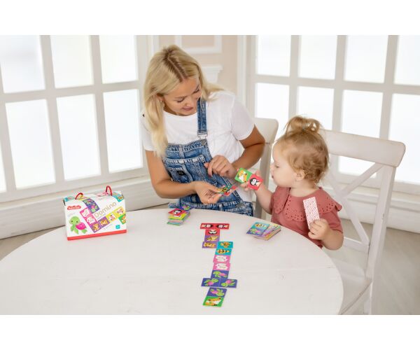 Far Far Land Domino s obrázky zvířátka 28 karet