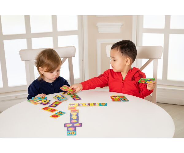 Far Far Land Domino barevné s obrázky 28 karet