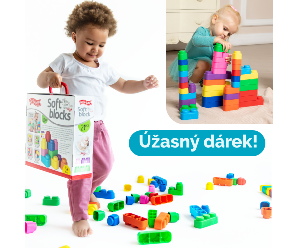 Far Far Land Stavebnice měkká 42 bloků