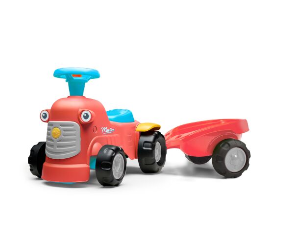 Falk Odrážedlo 900C baby Maurice červený vintage s přívěsem
