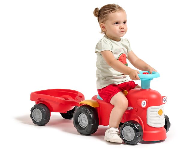 Falk Odrážedlo 900C baby Maurice červený vintage s přívěsem