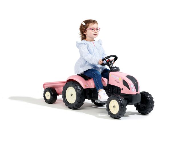 FALK Traktor šlapací 2056L s přívěsem Country Star - růžový