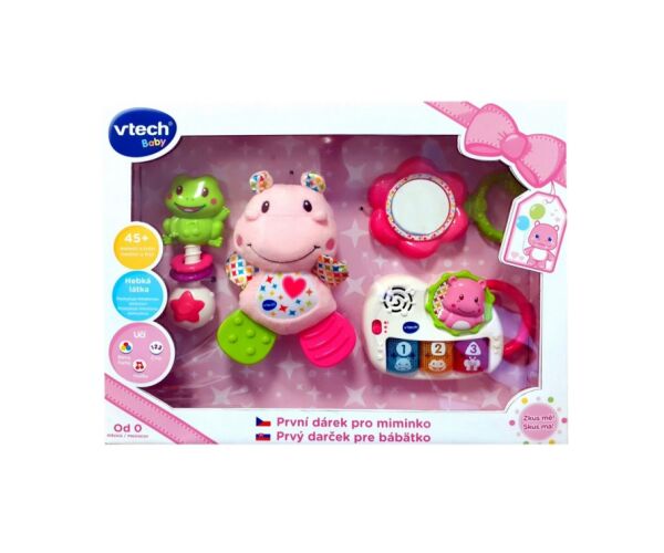 Vtech První dárek pro miminko CZ - růžový