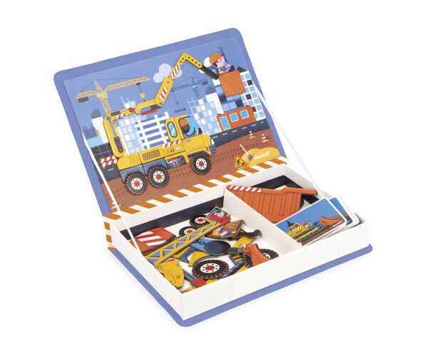 Janod Magnetická kniha Magnetibook Na stavbě