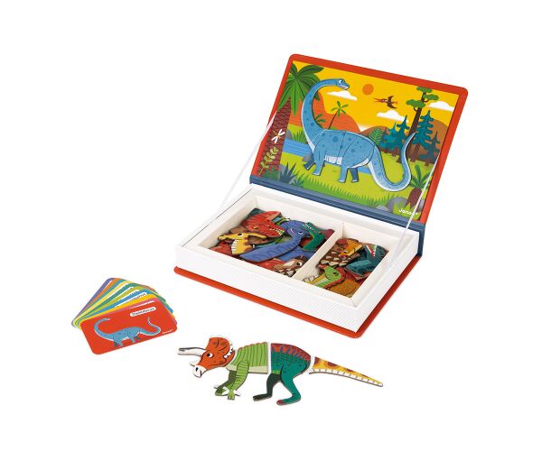 Janod Magnetická kniha Magnetibook Dinosauři