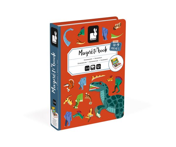Janod Magnetická kniha Magnetibook Dinosauři