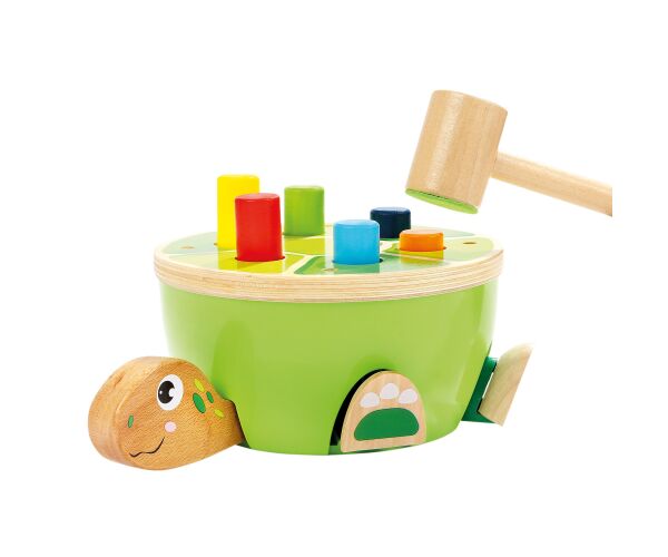 Zatloukačka želva dřevěná 25cm