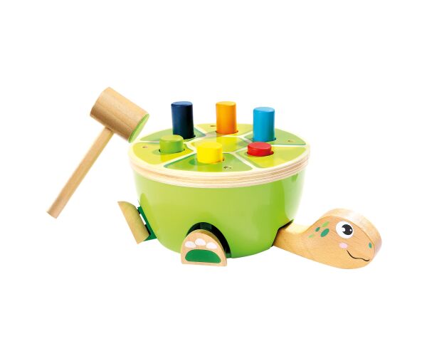 Zatloukačka želva dřevěná 25cm