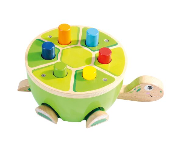 Zatloukačka želva dřevěná 25cm