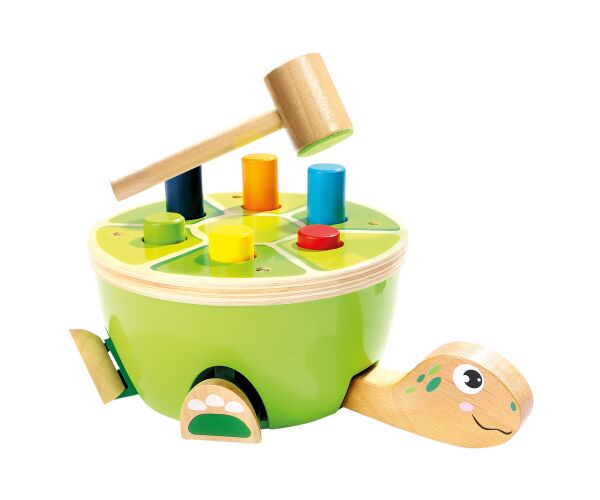 Zatloukačka želva dřevěná 25cm