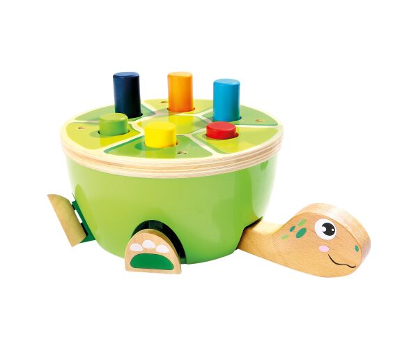 Zatloukačka želva dřevěná 25cm