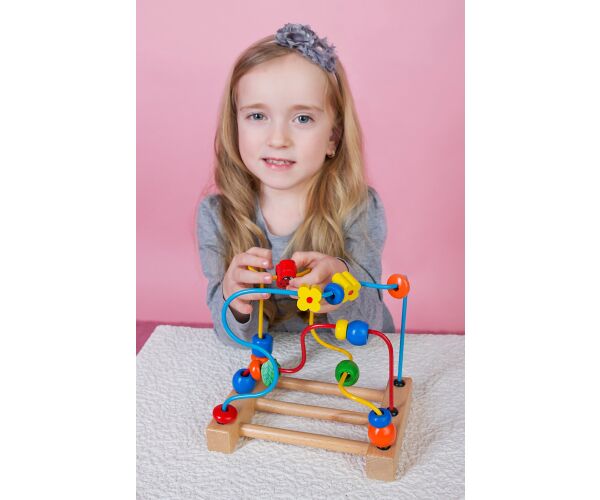 Labyrint s beruškou dřevěný 16cm