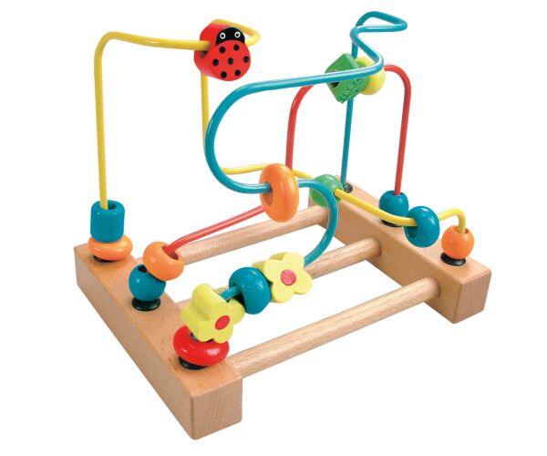 Labyrint s beruškou dřevěný 16cm