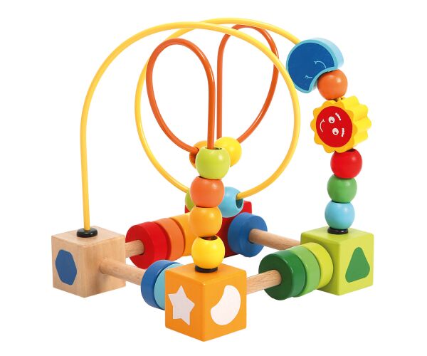 Labyrint s korálky dřevěný 16cm