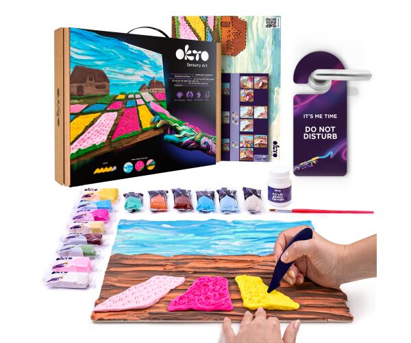 OKTO SENSOTY ART výtvarná sada  ”Květinové záhony v Holandsku” 30x40 cm