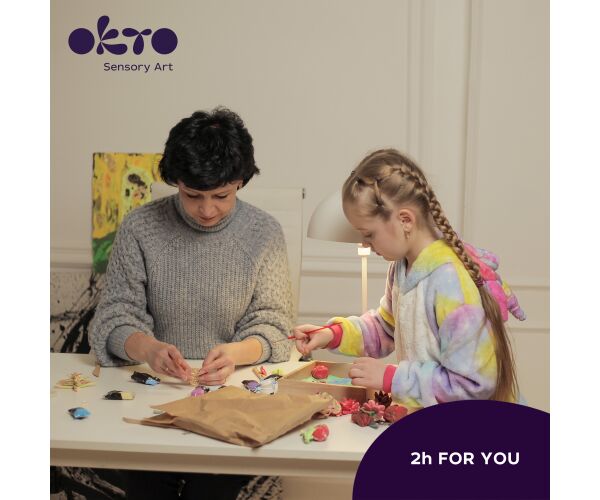 OKTO Tenderness Výtvarná modelovací sada sukulenty v dřevěném rámu 21x21 cm