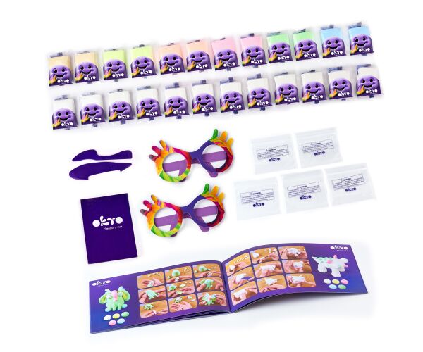 OKTO Samoschnoucí modelovací hmota set bílá a pastel 24 ks