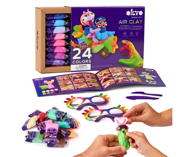 OKTO Samoschnoucí modelovací hmota set 24 barev