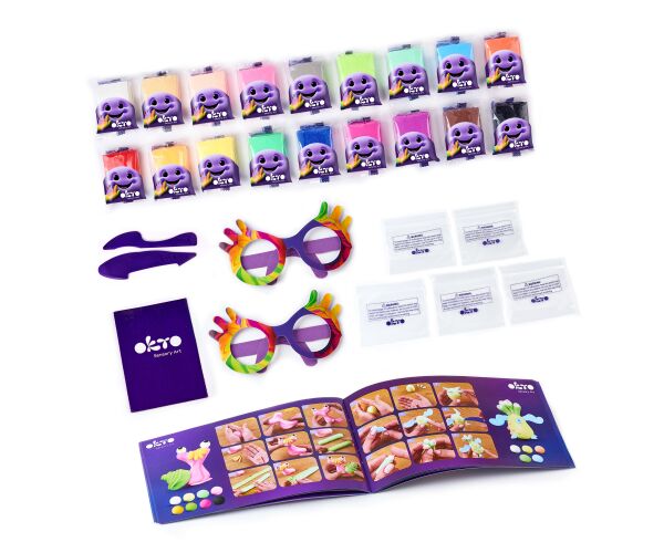 OKTO Samoschnoucí modelovací hmota set 18 barev