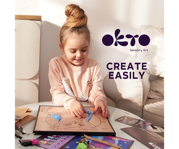 OKTO Sova výtvarná sada malování hmotou podle čísel 29x29 cm
