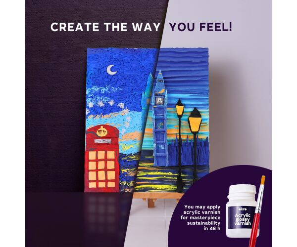 OKTO Výtvarný set malování hmotou #Londoncity 30x40 cm