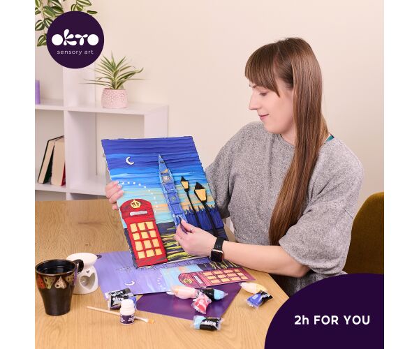 OKTO Výtvarný set malování hmotou #Londoncity 30x40 cm