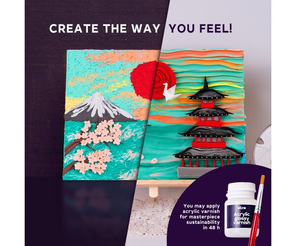 OKTO Výtvarný set malování hmotou #Japan 30x40 cm