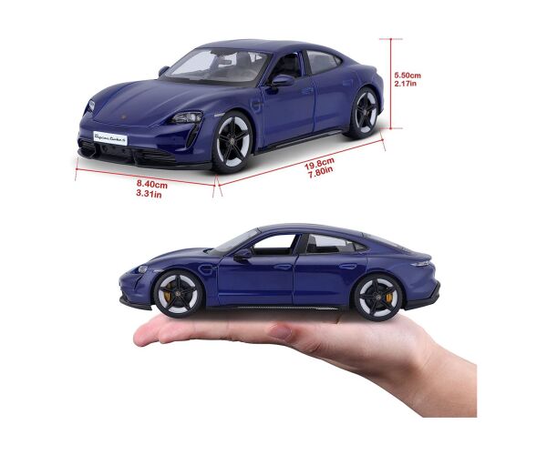 Bburago 1:24 Porsche Taycan Turbo S 2019 Carrara Blue