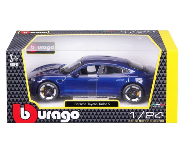 Bburago 1:24 Porsche Taycan Turbo S 2019 Carrara Blue