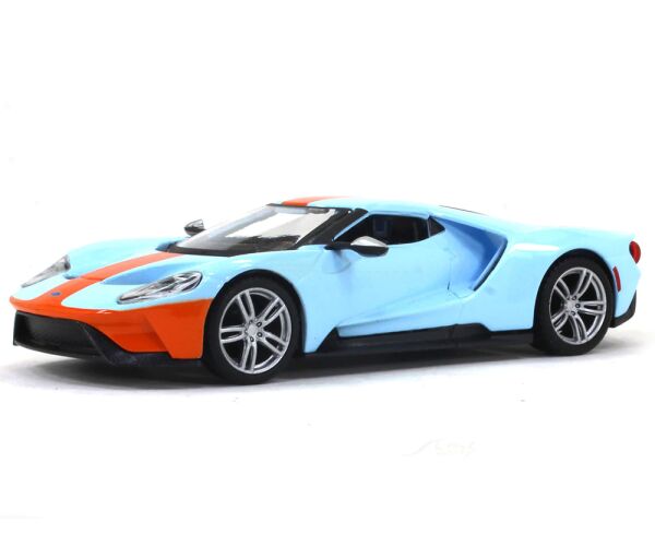 Bburago 1:32 Ford GT - 2019 - Light Blue/Orange
