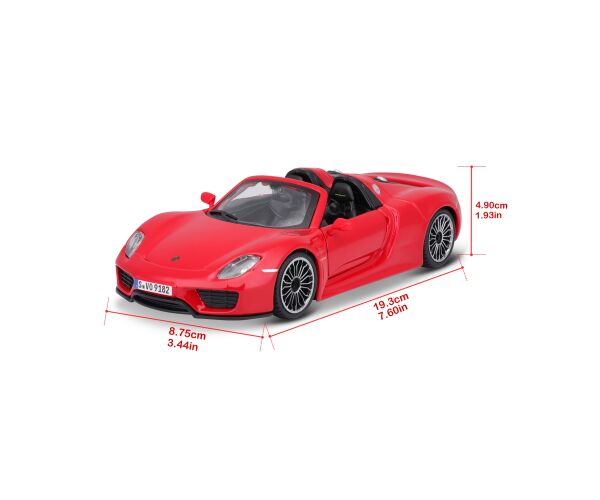Bburago 1:24 Plus Porsche 918 Spyder Red