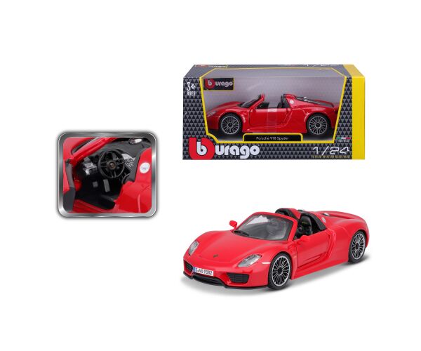 Bburago 1:24 Plus Porsche 918 Spyder Red