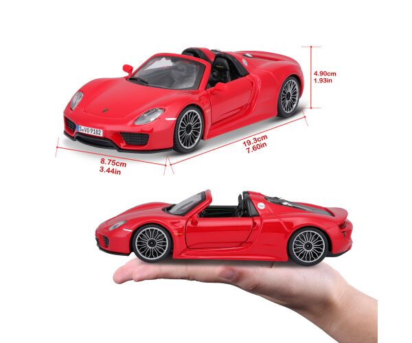 Bburago 1:24 Plus Porsche 918 Spyder Red
