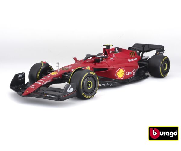 Bburago 1:18 Formula F1 Ferrari Scuderia F1-75 (2022) nr.55 Carlos Sainz - with driver