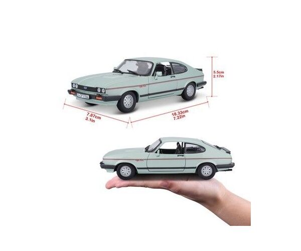 Bburago 1:24 Plus Ford Capri 1982 Light Green