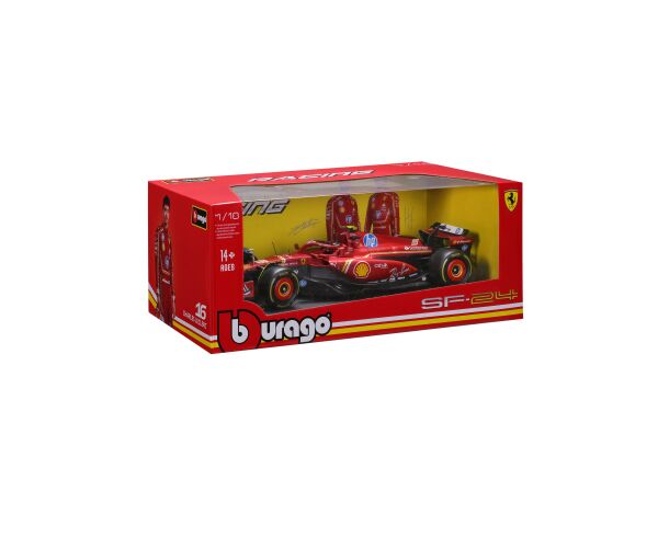Bburago 1:18 Formula F1 Ferrari Scuderia SF-24(2024) nr.55 Carlos Sainz  - with driver and decorativ